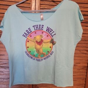 Grateful Dead Cutoff Blue Sweatshirt Womans Size Medium